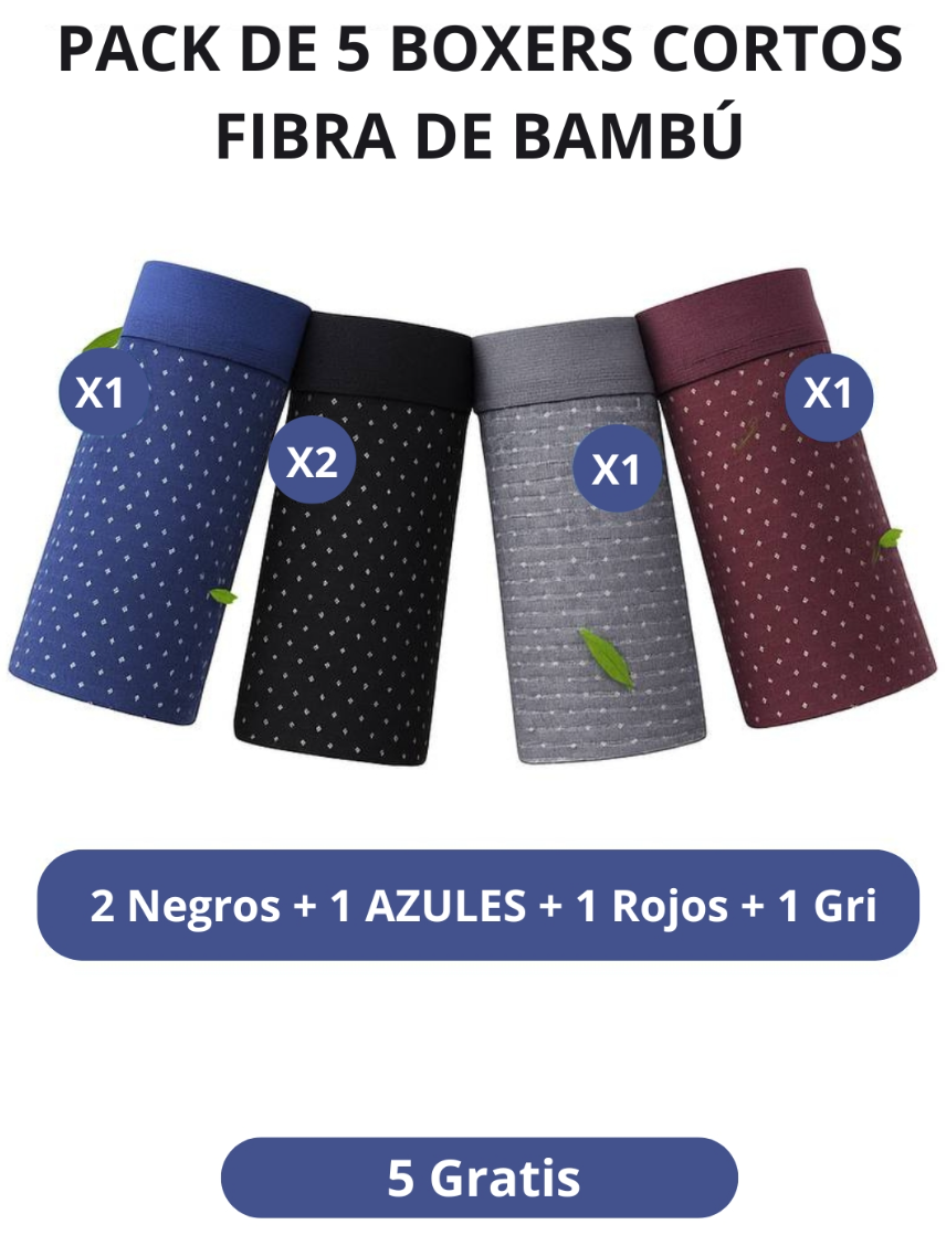 BÓXERS DE FIBRA NATURAL DE BAMBÚ - CONFORT DURANTE TODA LA JORNADA